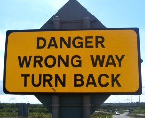 Danger Wrong Way